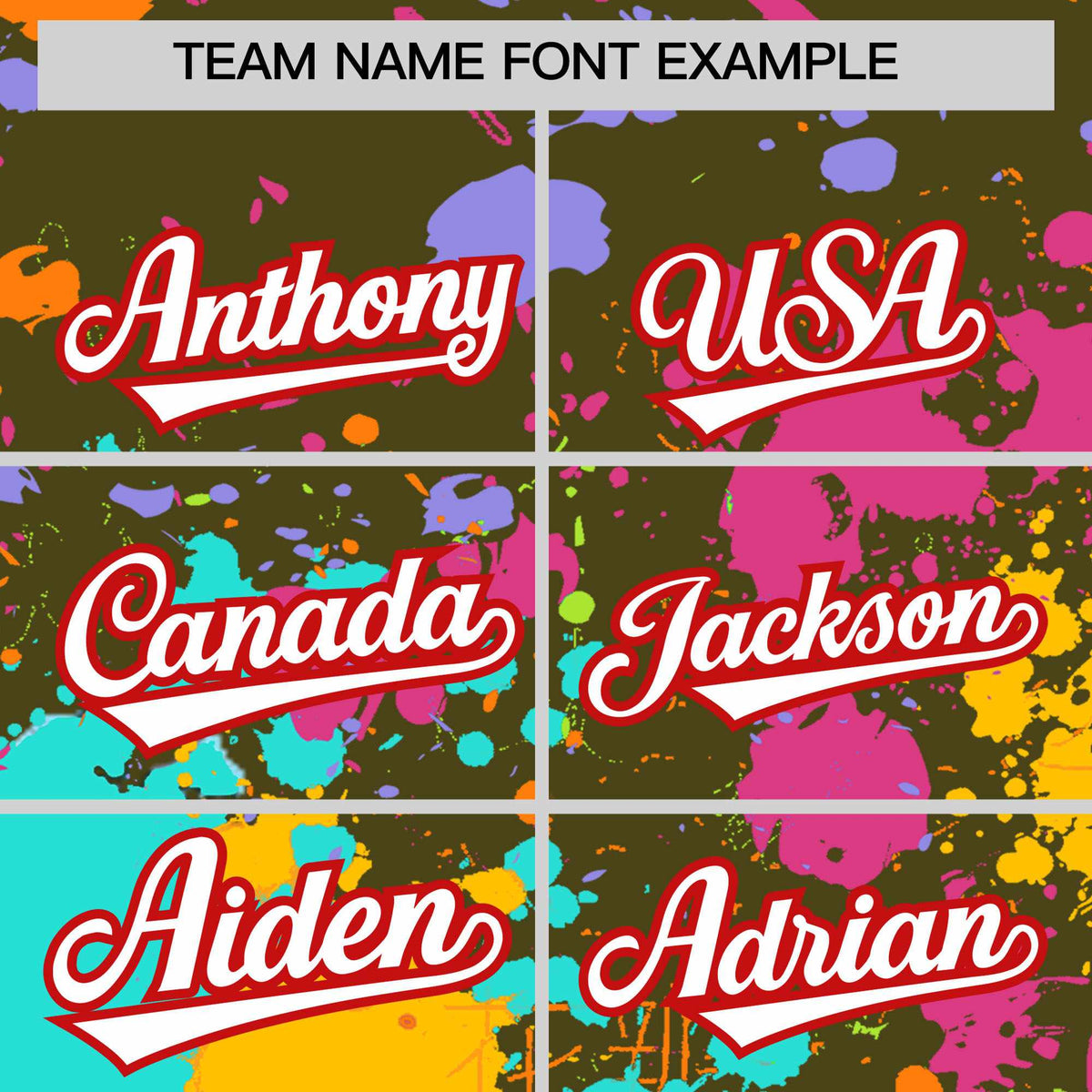 Custom Olive Graffiti Fashion Baseball Jersey For Women Limited