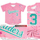Custom Black White Breast Cancer Awareness Month Pink Ribbon Authentic Baseball Jersey for Women Limited