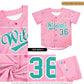 Custom White Pink Breast Cancer Awareness Month Pink Ribbon Authentic Baseball Jersey for Women Limited