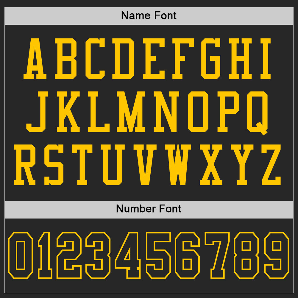 Custom Black Black-Gold Mesh Authentic Throwback Football Jersey Limited