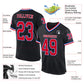 Custom Black Red-Royal Mesh Authentic Throwback Football Jersey Limited