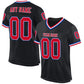 Custom Black Red-Royal Mesh Authentic Throwback Football Jersey Limited