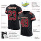 Custom Black Cardinal-Cream Mesh Authentic Football Jersey Limited