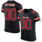 Custom Black Cardinal-Cream Mesh Authentic Football Jersey Limited