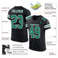 Custom Black Kelly Green-White Mesh Authentic Football Jersey Limited