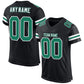 Custom Black Kelly Green-White Mesh Authentic Football Jersey Limited