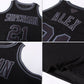 Custom Black Black-Steel Gray Authentic Throwback Basketball Jersey Limited