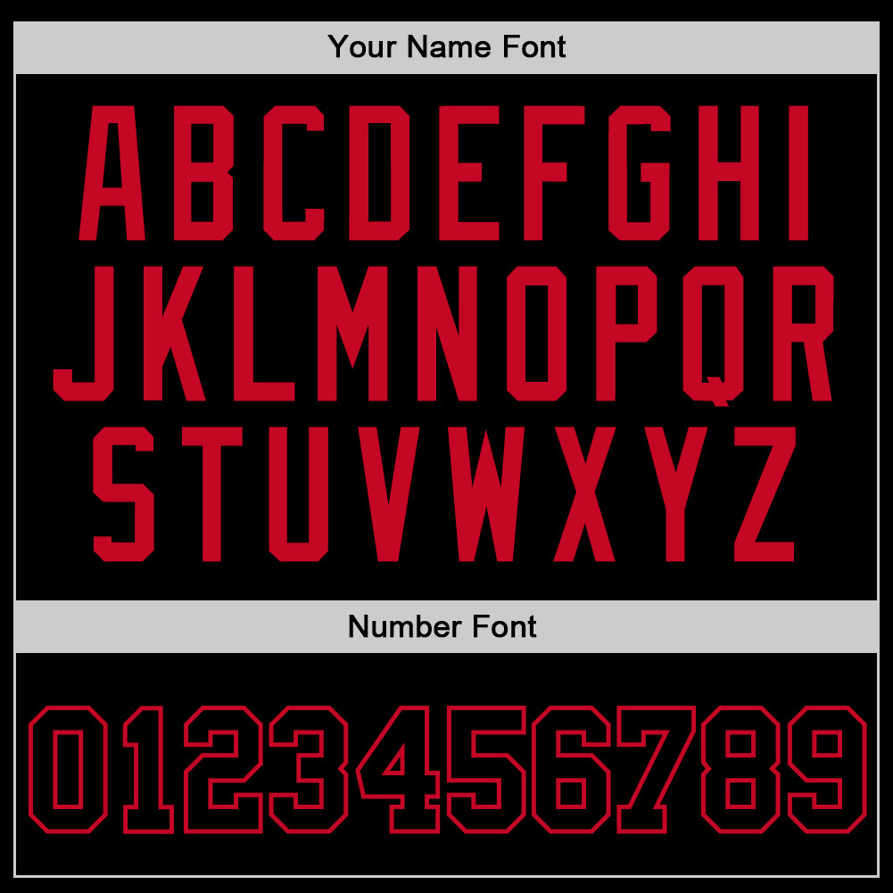 Custom Black Black-Red Authentic Throwback Basketball Jersey Limited