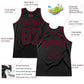 Custom Black Black-Maroon Authentic Throwback Basketball Jersey Limited