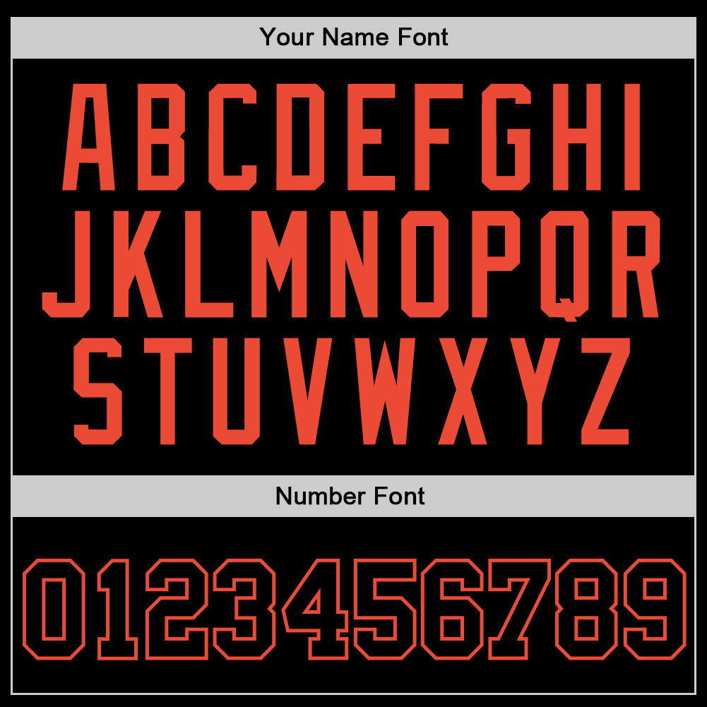 Custom Black Black-Orange Authentic Throwback Basketball Jersey Limited