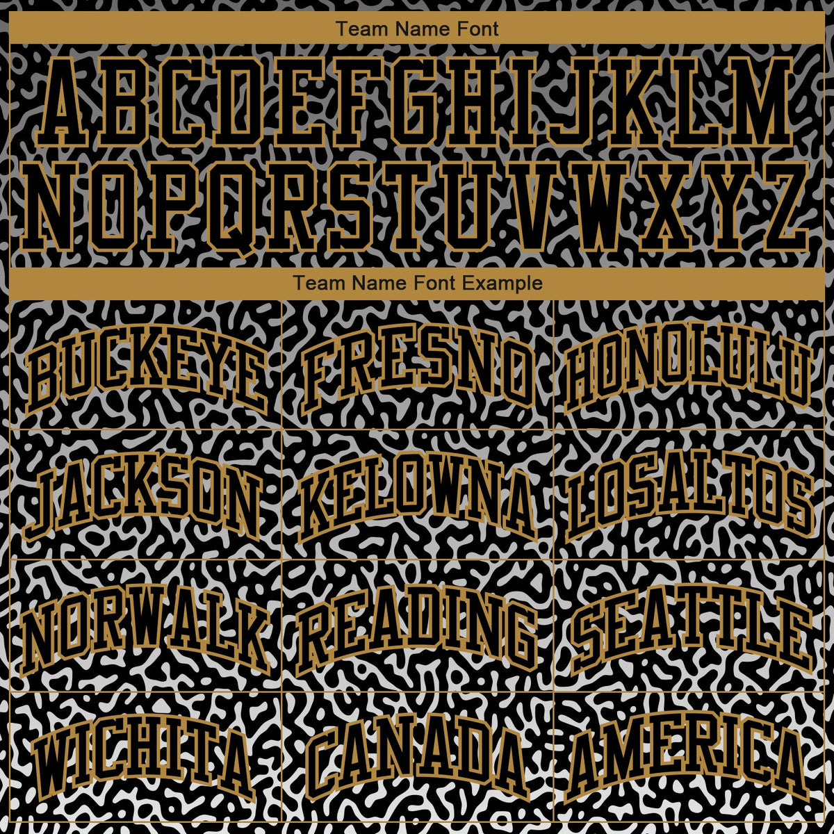 Custom Black Black-Old Gold Round Neck Sublimation Basketball Suit Jersey Limited