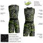 Custom Black Black-Neon Green Round Neck Sublimation Basketball Suit Jersey Limited