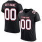 Custom Black White-Red Mesh Authentic Football Jersey Limited