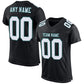 Custom Black White Gray-Midnight Green Mesh Authentic Football Jersey Limited
