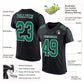 Custom Black Kelly Green-White Mesh Authentic Football Jersey Limited