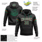 Custom Stitched Black Kelly Green-Red Football Pullover Sweatshirt Hoodie Limited