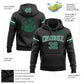 Custom Stitched Black Kelly Green-White Football Pullover Sweatshirt Hoodie Limited