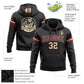 Custom Stitched Black Cream-Crimson Football Pullover Sweatshirt Hoodie Limited