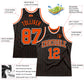 Custom Black Orange Pinstripe Orange-Black Authentic Basketball Jersey Limited