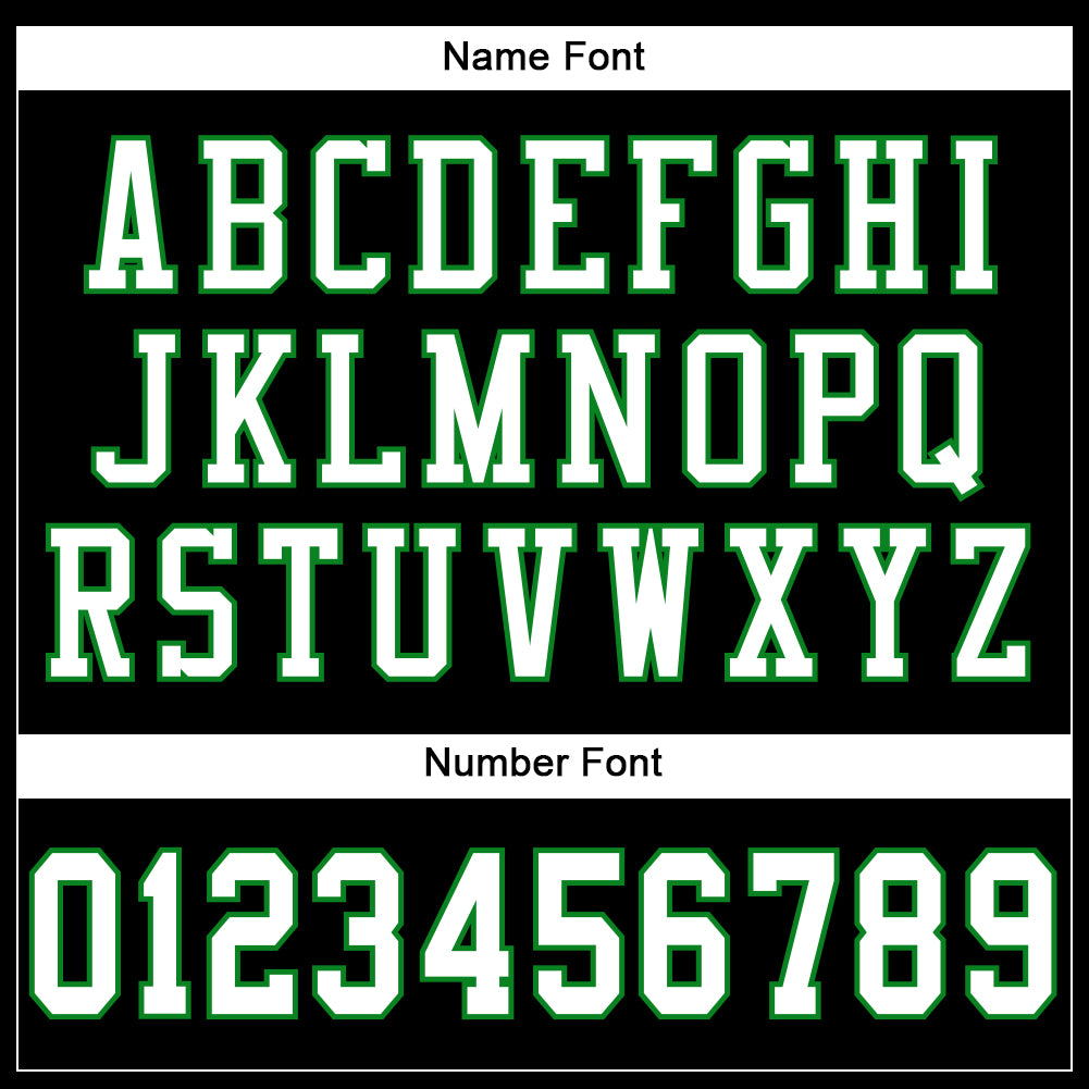 Custom Black White-Grass Green Mesh Authentic Football Jersey Limited