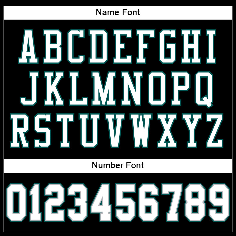 Custom Black White-Midnight Green Mesh Authentic Football Jersey Limited