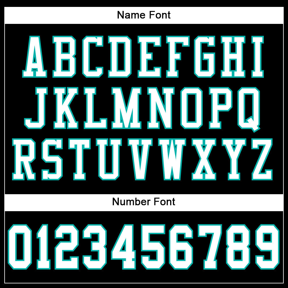 Custom Black White-Aqua Mesh Authentic Football Jersey Limited