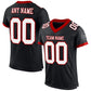 Custom Black White-Red Mesh Authentic Football Jersey Limited