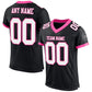 Custom Black White-Pink Mesh Authentic Football Jersey Limited