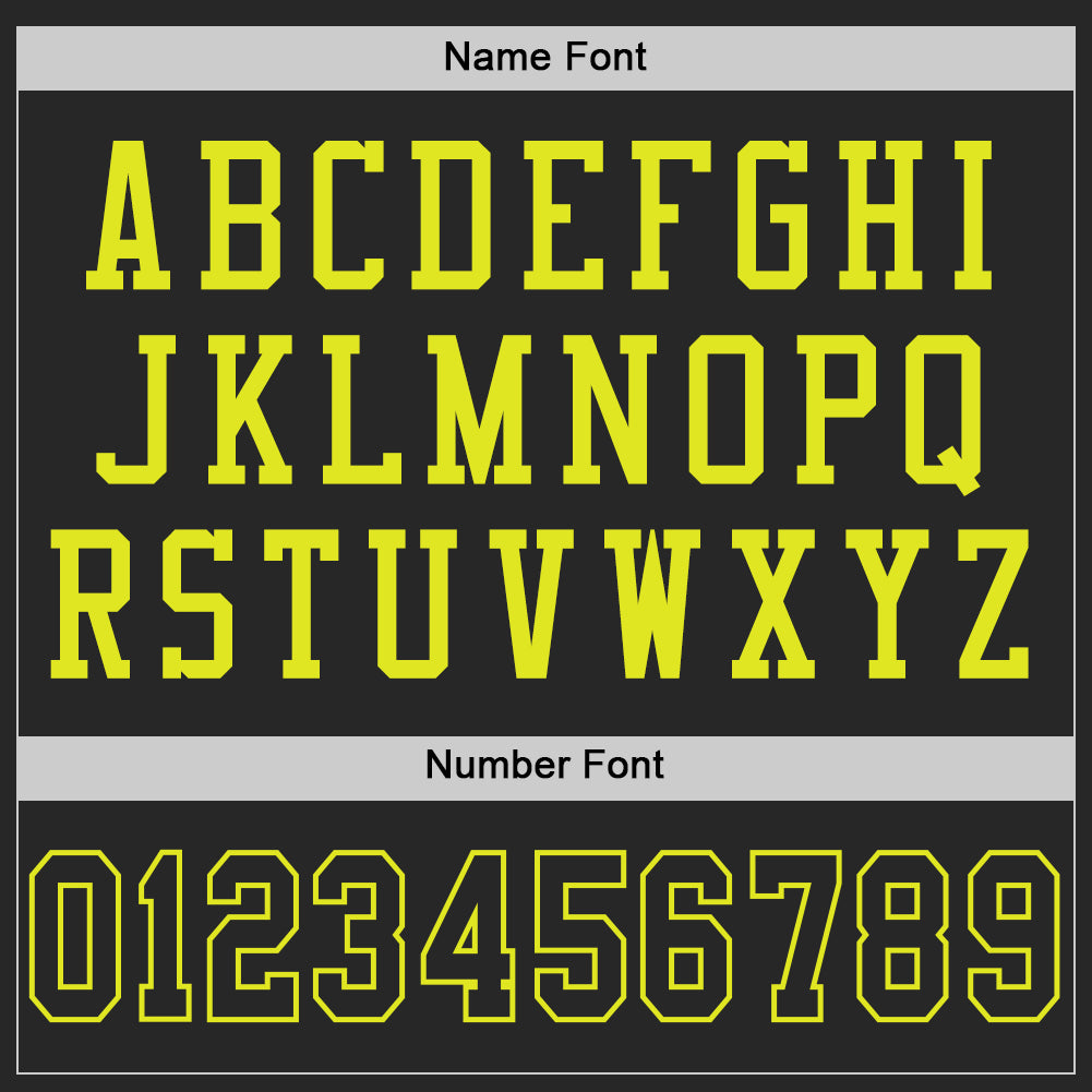 Custom Black Neon Yellow Mesh Authentic Football Jersey Limited