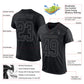 Custom Black Steel Gray Mesh Authentic Football Jersey Limited