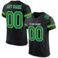 Custom Black Grass Green-Old Gold Mesh Authentic Football Jersey Limited