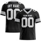 Custom Black White-Gray Mesh Authentic Football Jersey Limited