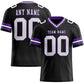 Custom Black White-Purple Mesh Authentic Football Jersey Limited