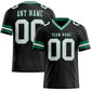 Custom Black White-Kelly Green Mesh Authentic Football Jersey Limited