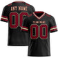 Custom Black Crimson-City Cream Mesh Authentic Football Jersey Limited