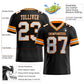 Custom Black White-Bay Orange Mesh Authentic Football Jersey Limited