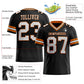 Custom Black White-Texas Orange Mesh Authentic Football Jersey Limited