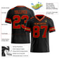 Custom Black Red-Old Gold Mesh Authentic Football Jersey Limited