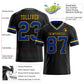 Custom Black Royal-Yellow Mesh Authentic Football Jersey Limited