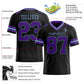 Custom Black Purple-Light Blue Mesh Authentic Football Jersey Limited