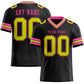 Custom Black Neon Yellow-Pink Mesh Authentic Football Jersey Limited