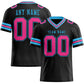Custom Black Pink-Sky Blue Mesh Authentic Football Jersey Limited
