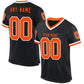 Custom Black Orange-White Mesh Authentic Throwback Football Jersey Limited