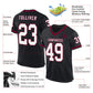 Custom Black White-Maroon Mesh Authentic Throwback Football Jersey Limited