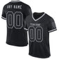 Custom Black Gray Mesh Authentic Throwback Football Jersey Limited
