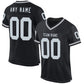 Custom Black Silver-Gray Mesh Authentic Throwback Football Jersey Limited