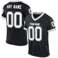 Custom Black White-Gray Mesh Authentic Throwback Football Jersey Limited