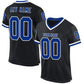 Custom Black Royal-White Mesh Authentic Throwback Football Jersey Limited