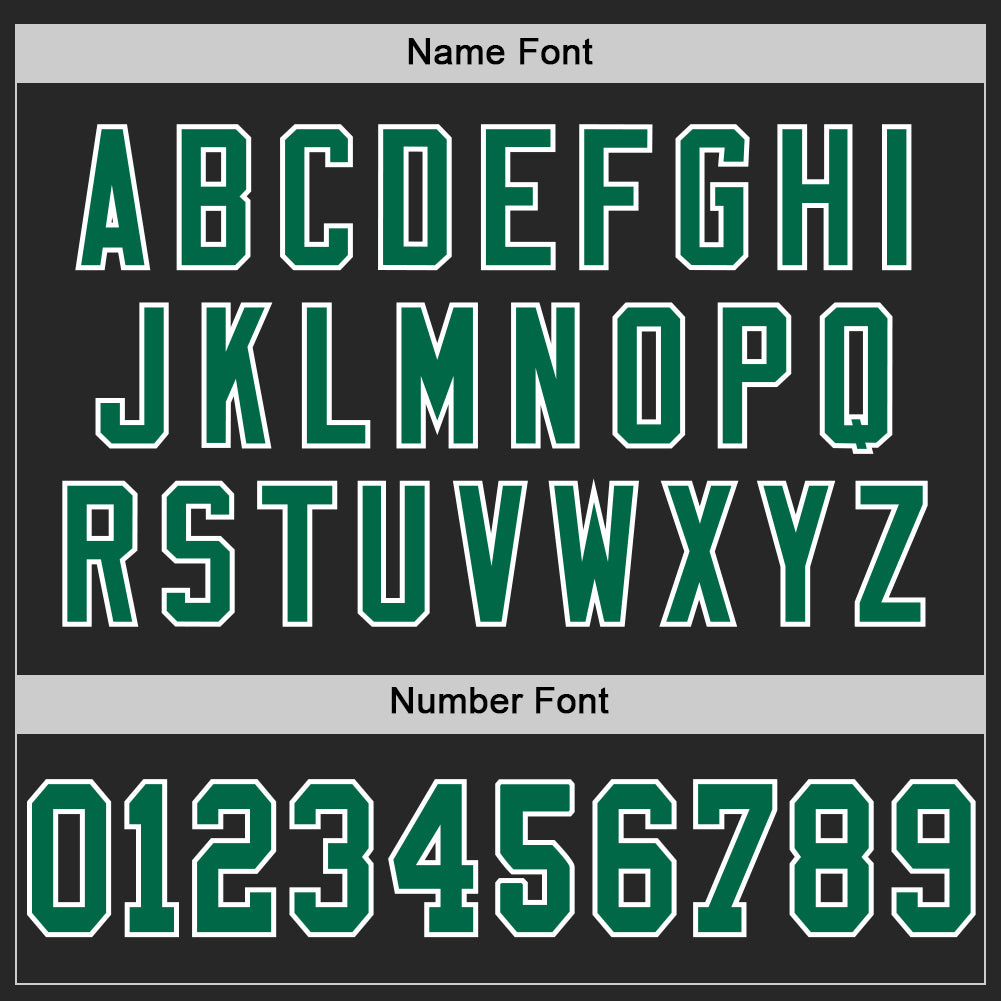 Custom Black Kelly Green-White Mesh Authentic Throwback Football Jersey Limited