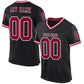 Custom Black Maroon-White Mesh Authentic Throwback Football Jersey Limited